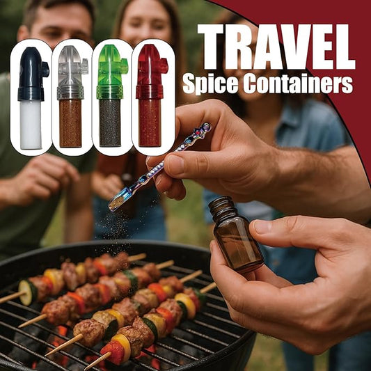 Portable Spice Dispenser, Leak-proof Metal Spice Jar, Mini Kitchen Spice Set, Sealed Storage Container for Spices during Travel and Outdoor Camping (10)
