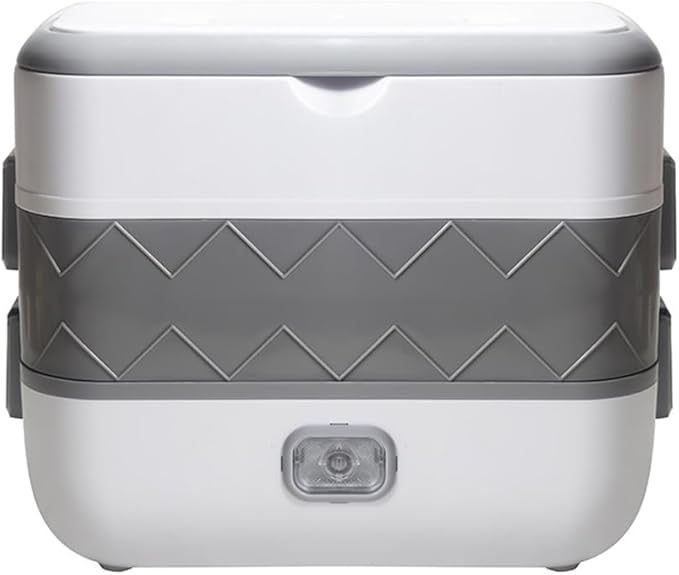 TrailBlaze Electric Warmer Lunch Box Food Heater Portable Mini Rice Cooker, Containers Warming Self Cooking Electric Lunch Box, Toursion 2 Layers Steamer Lunch Box for Home Office School Travel