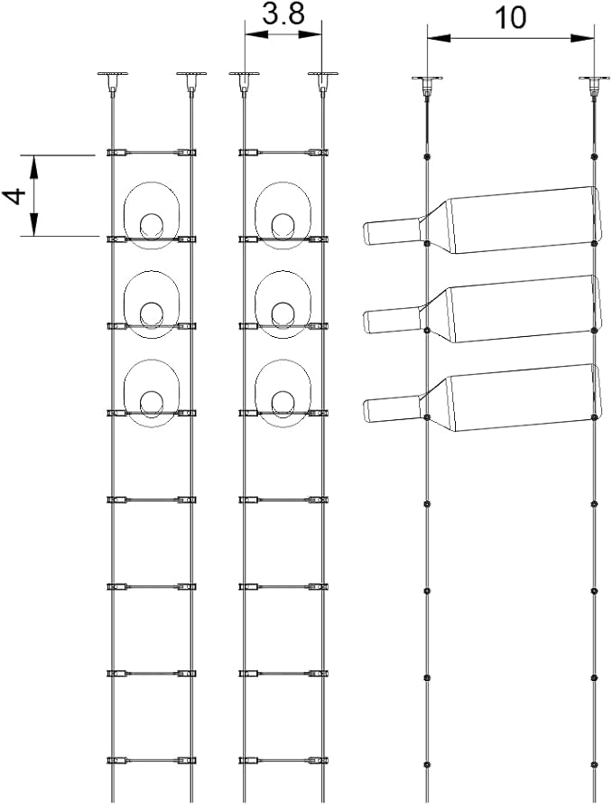 Cable Wine Racking System - Floor to Ceiling Wine Storage by Wine Stash