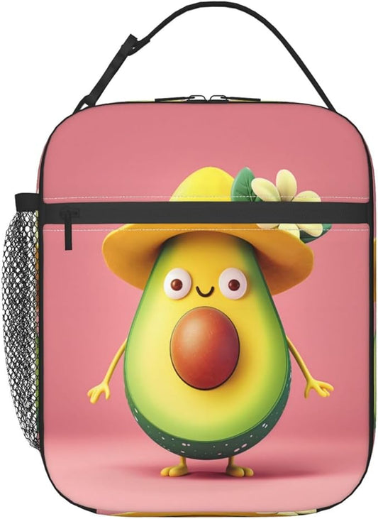 VANZEV Insulated Lunch Box for Women Men, Avocado Theme Lunch Box Reusable Portable Lunch Bag Cooler Tote Waterproof Lunch Container for Office Picnic Work Travel