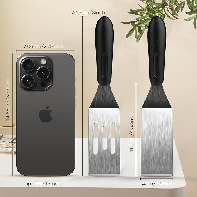 Small Spatula, Mini Serving Spatula for Kitchen Use, Metal Spatula for Serving and Turning, Ideal for Pancakes, Brownies, Desserts, Cookie, Eggs or Small Pan