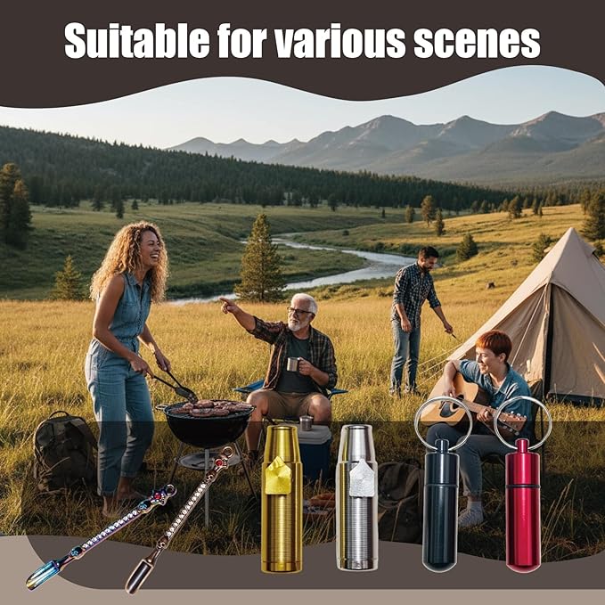 Portable Spice Dispenser, Leak-proof Metal Spice Jar, Mini Kitchen Spice Set, Sealed Storage Container for Spices during Travel and Outdoor Camping (10)